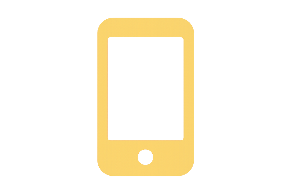 icon of mobile in color efd247
